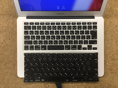 macbook air キーボード交換