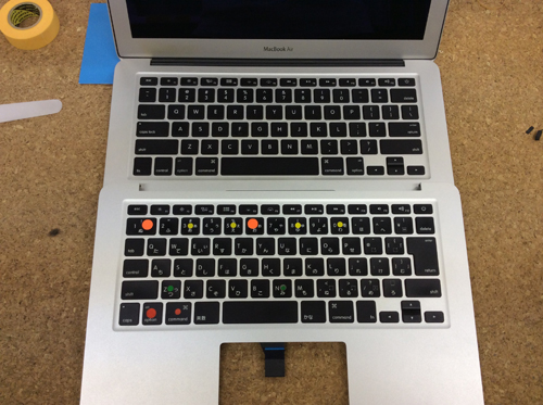 macbook air キーボード交換