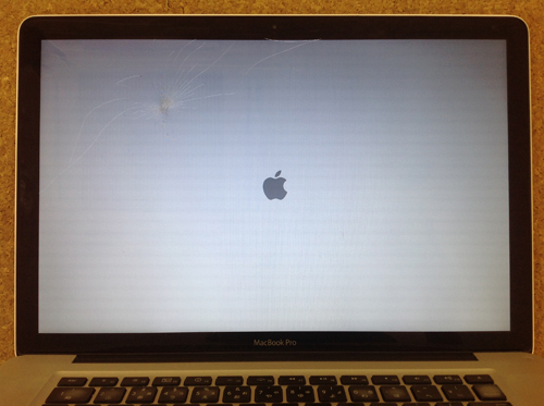 macbookpro 液晶ガラス割れ