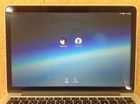 macbookpro Retina　液晶修理後