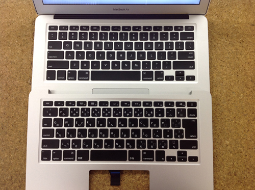 macbook air キーボード交換
