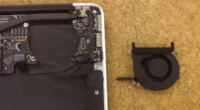 macbook air ファン掃除7