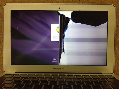 macbookair 画面割れ