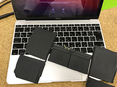 MacBook 12 バッテリー交換